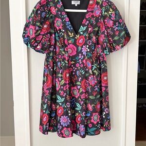 CROSBY by Mollie Burch Women’s Floral Dress - Black and Pink